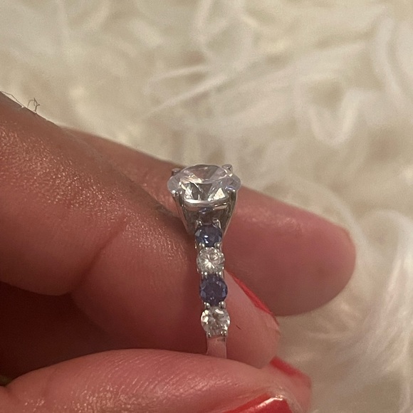 Charles Winston for BELLA Luce Tanzanite & Diamond Simulant Ring Size 9 - Picture 3 of 8